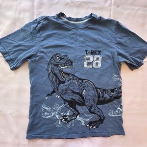 Oshkosh B’gosh‎ T-Rex dinosaur graphic print blue short sleeve shirt boys 10